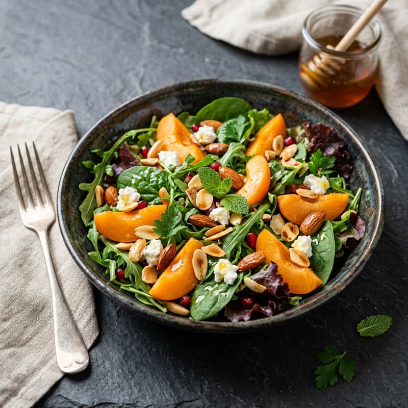 Fresh Apricot and Almond Salad