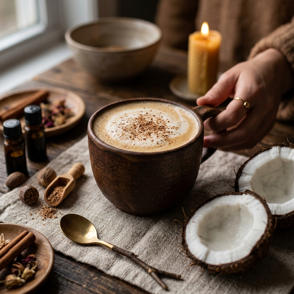 Kava latte para calmar el espíritu